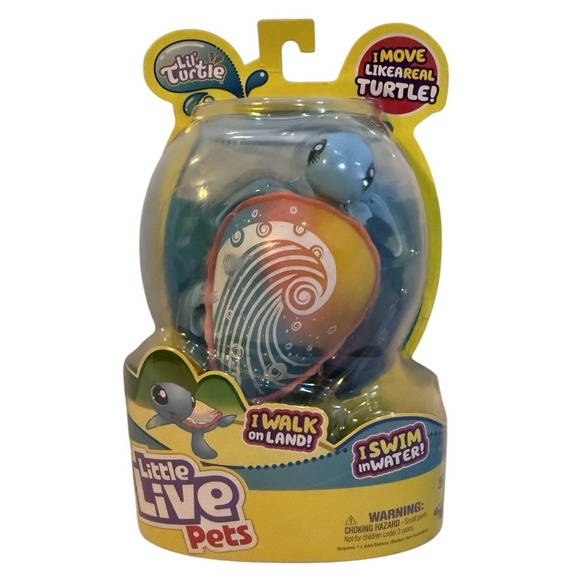 Blue Little Live Pets Rip Swirl Lil' Turtle Moves Like a Real Turtle Swim & Walk - Picture 1 of 3
